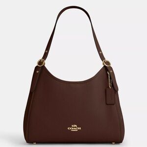 Coach Maple/ Gold Leather Shoulder Bag